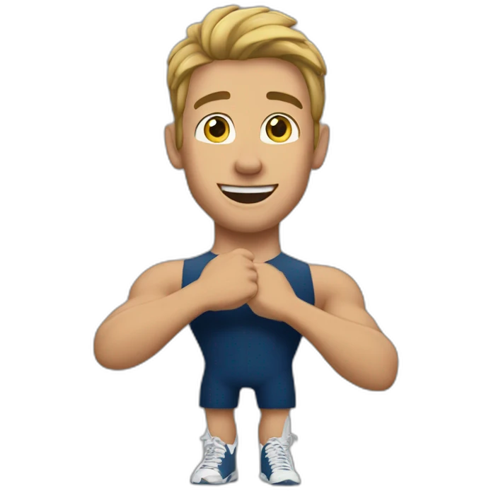 the jock put his hands in the air emoji
