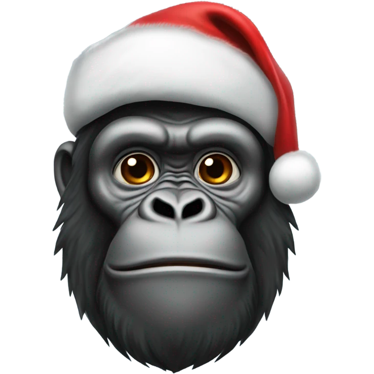 Gorilla santa claus emoji