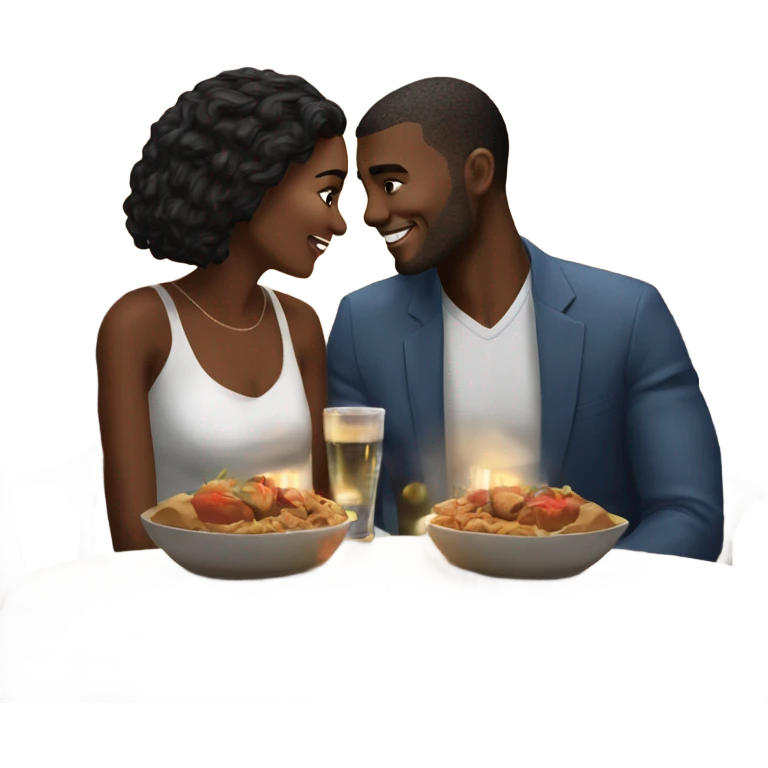 Photo Realistic Romantic date with beautiful couple  emoji