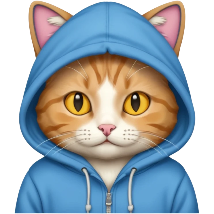 cat wearing hoodie emoji