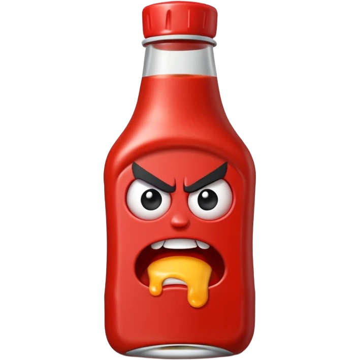 en ketchup som är arg emoji