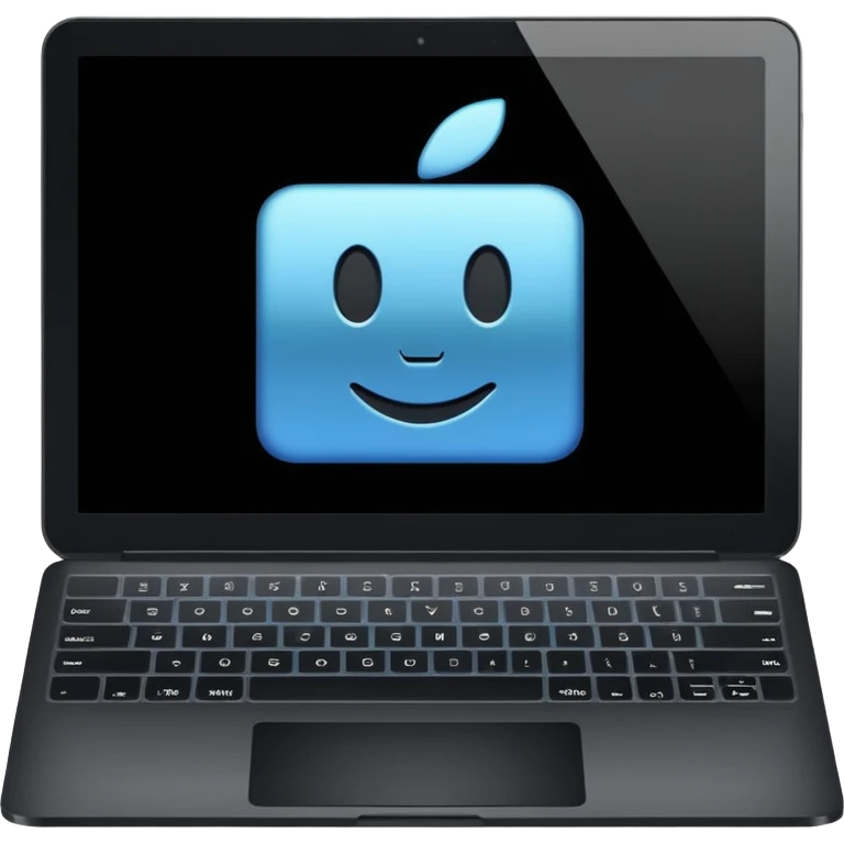 laptop with “1C” on the screen emoji