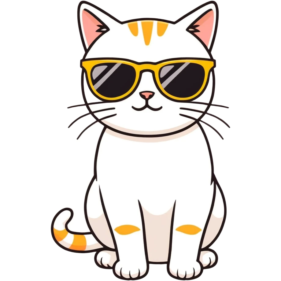 Cat with sunglasses emoji