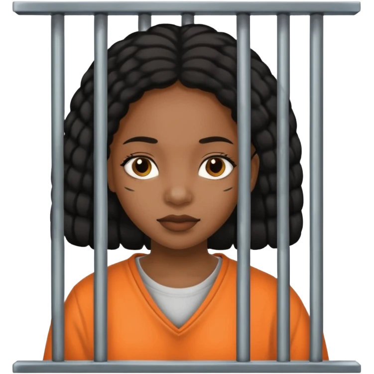 Black girl in jail emoji