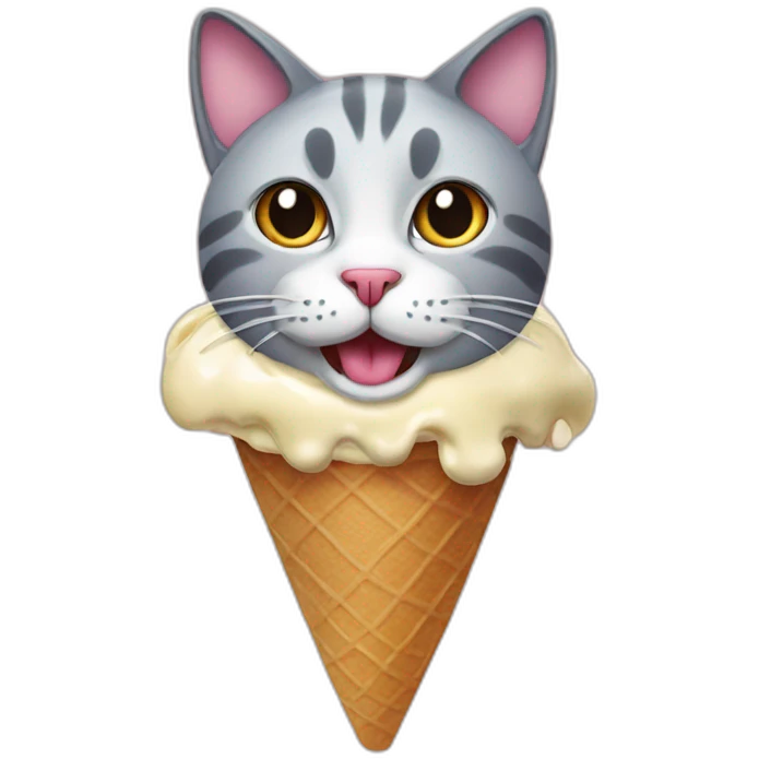 Cat Ice cream emoji