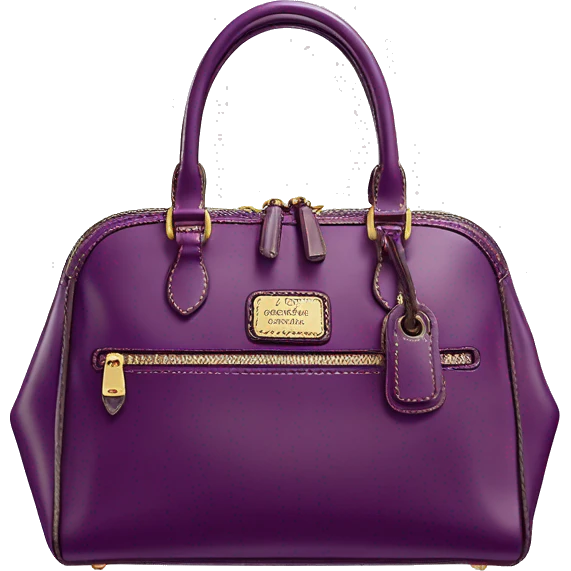 Realistic sugar plum color dooney and bourke satchel purse.  emoji