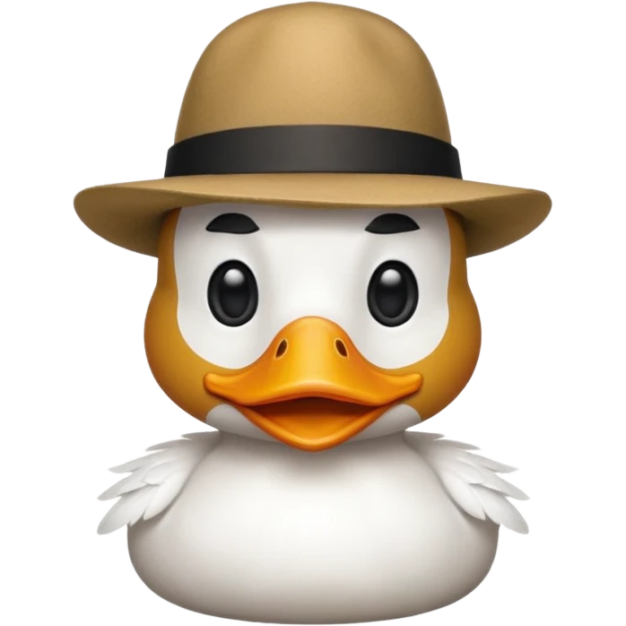 A cartoon very Italian duck emoji
