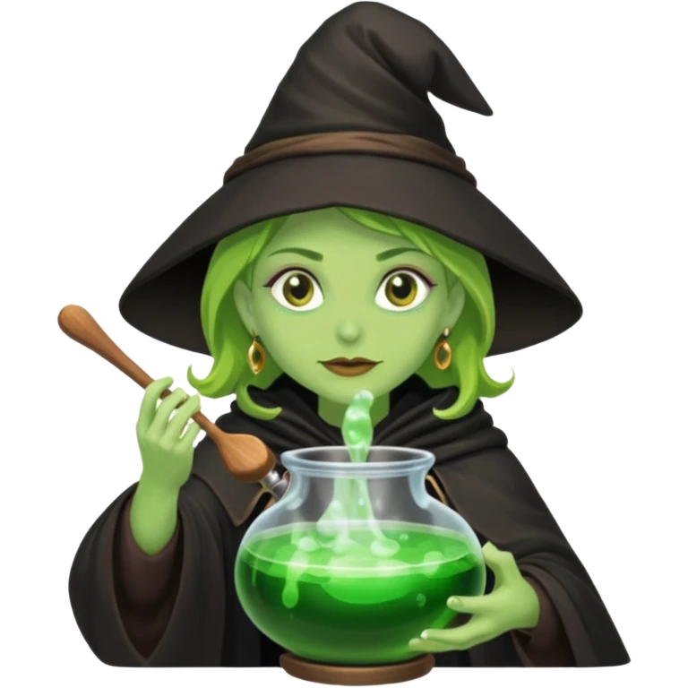 green witch cooking potion emoji