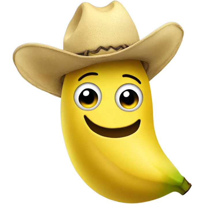 Banana in a cowboy hat emoji