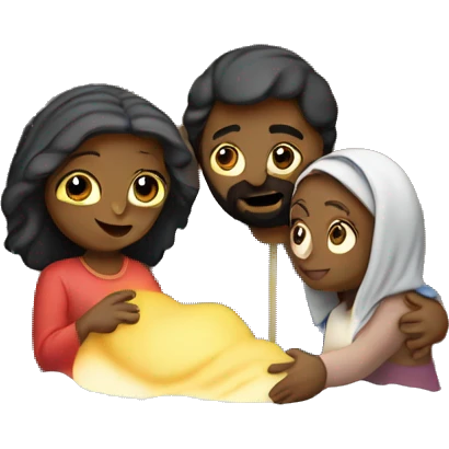 Holy Family at Christmas crib emoji