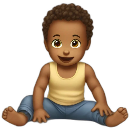 baby playing on the floor emoji