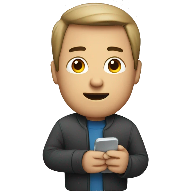 man with a smartphone in his hands emoji