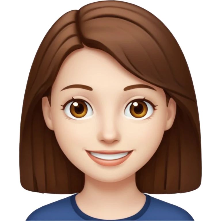 Pale skin, 3a hair brown, brown eyes emoji