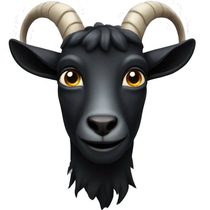 Dark goat emoji