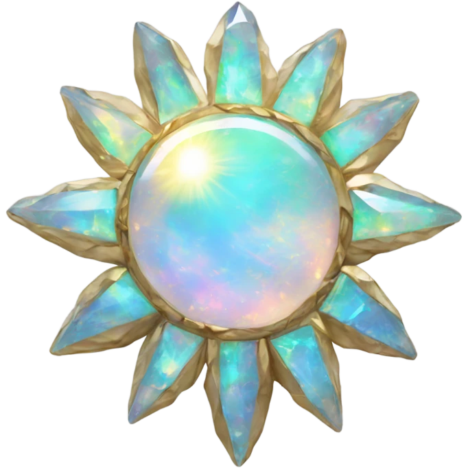 opal crystal sun emoji