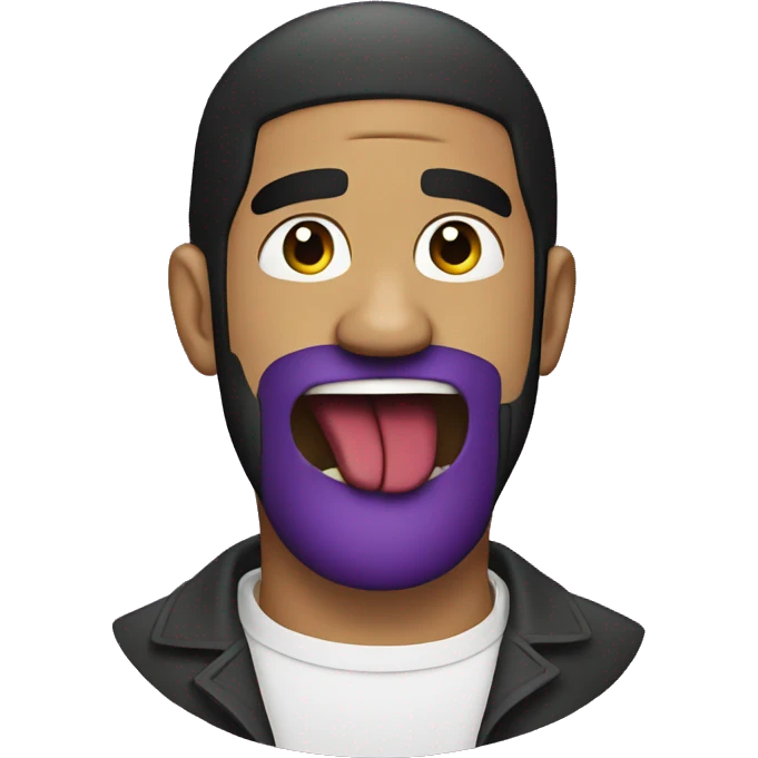 Drake eating aubergine emoji