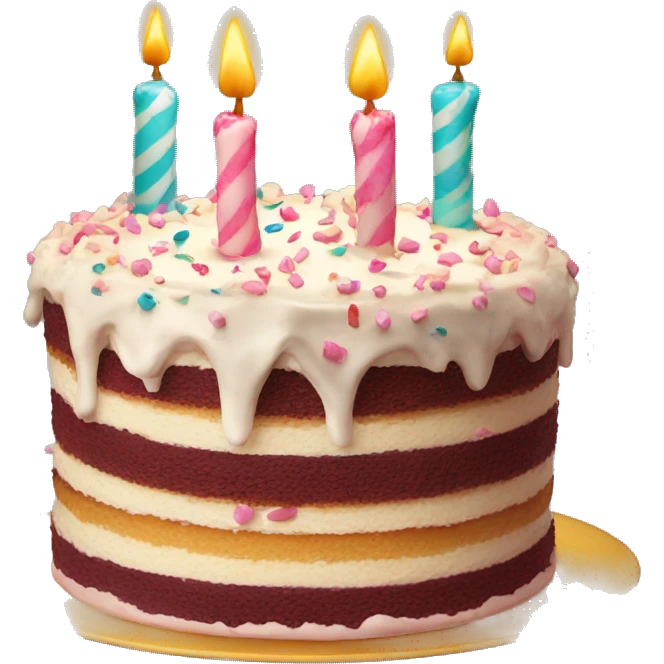 Angry birthday cake emoji