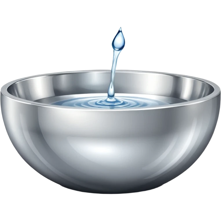 metallic bowl with water inside emoji
