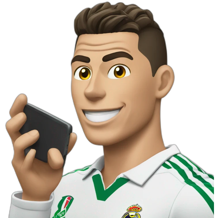 cristiano ronaldo viendo youtube emoji