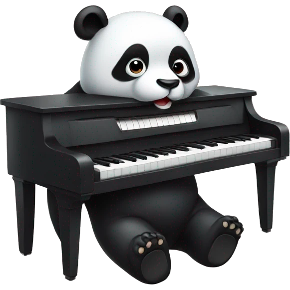 Panda with piano emoji