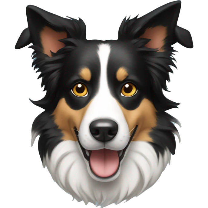 superhero cape border collie emoji