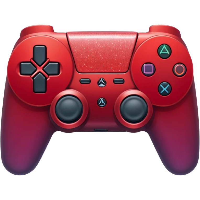 red ombre PlayStation console with glitter emoji