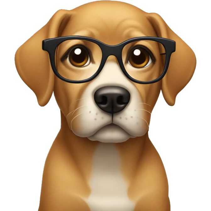dog with glasses  emoji