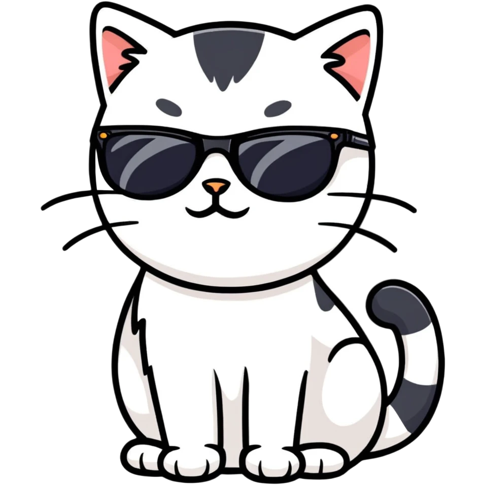 Cat with sunglasses emoji