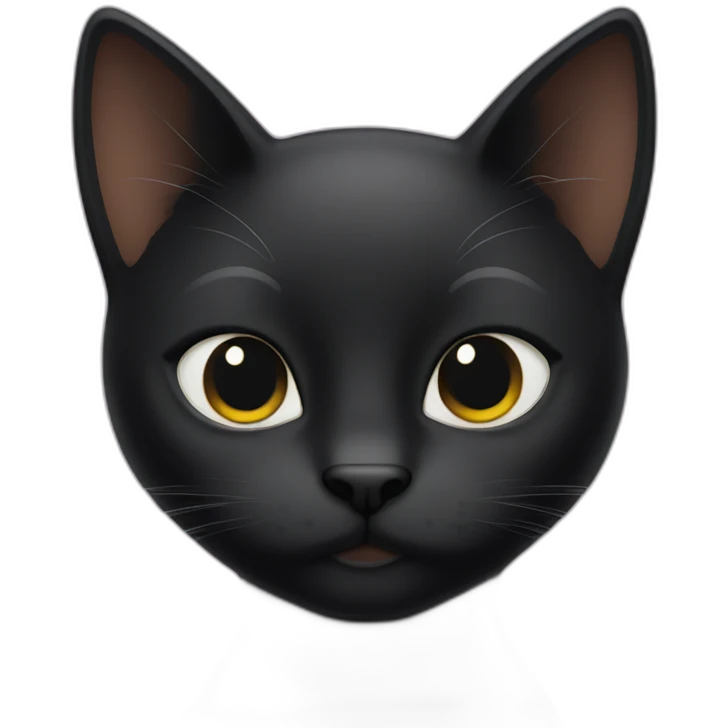 black cat eyes half closed emoji