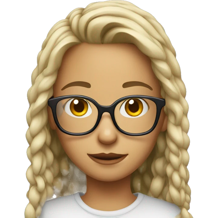 girl glasses phone   emoji