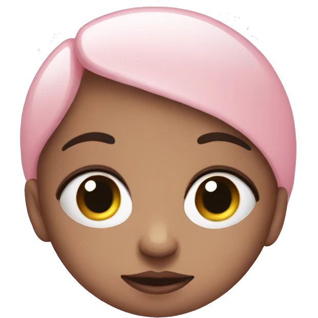 baby pink side eye moon emoji