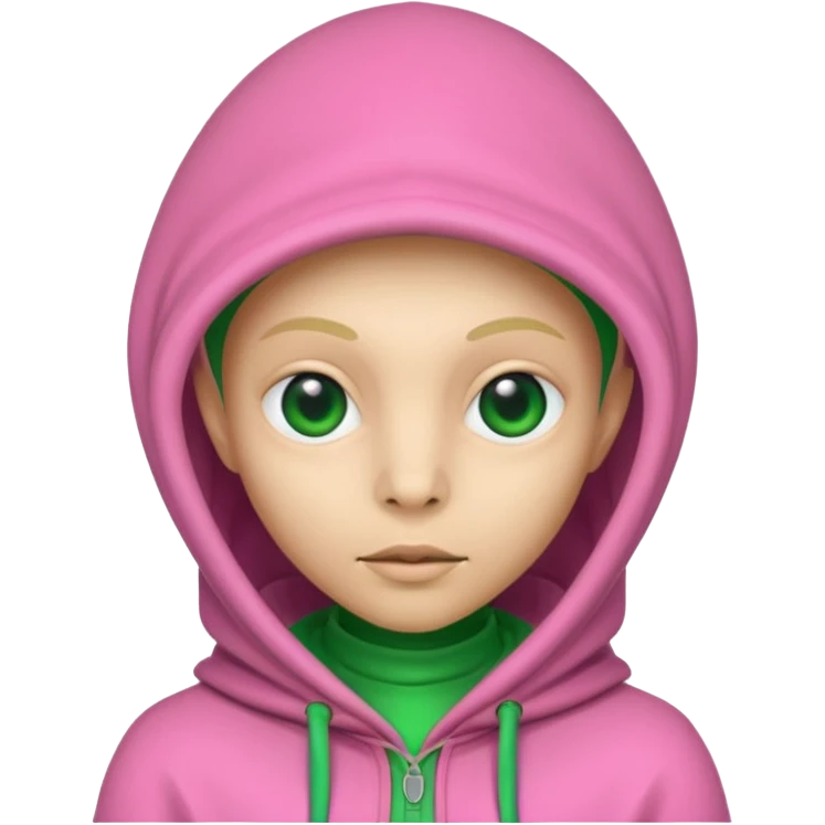 Hooded Pink Alien – Pink alien wearing a green hood.






 emoji
