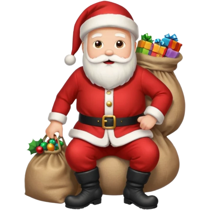 Santa on a chimney emoji