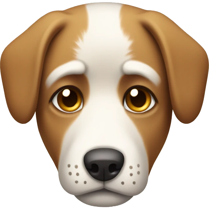Sad dog with tan and white fur emoji
