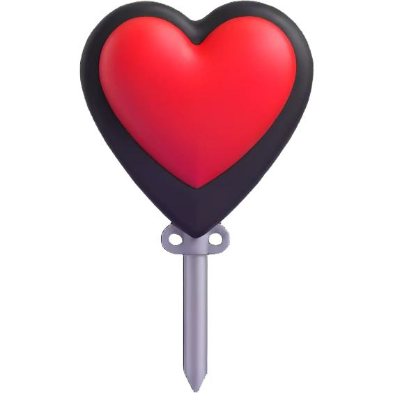 location pin where the pin's head is a red heart emoji