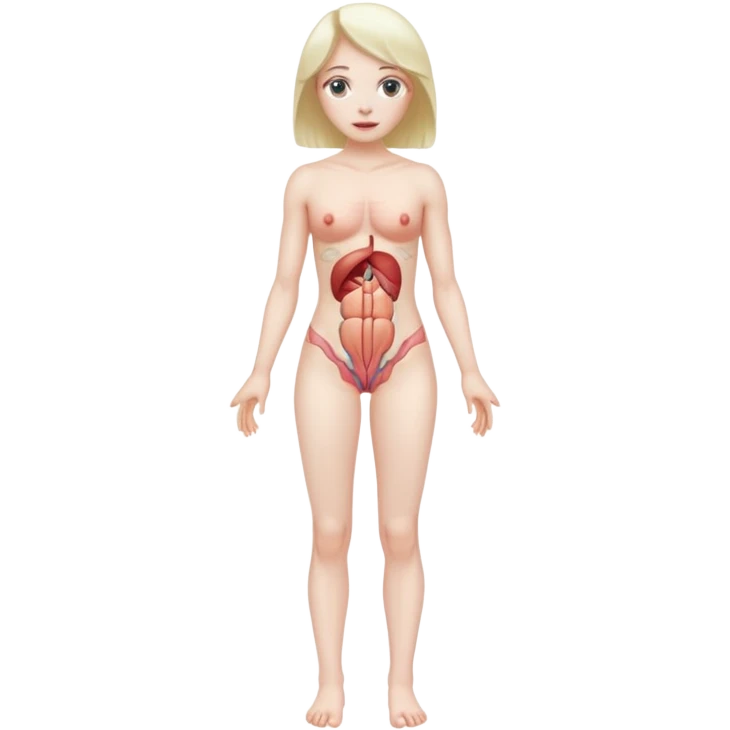 Female anatomy, full body emoji