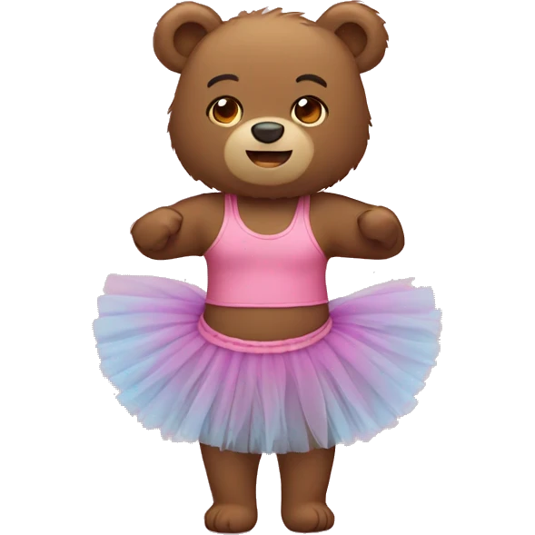 Bear with tutu emoji