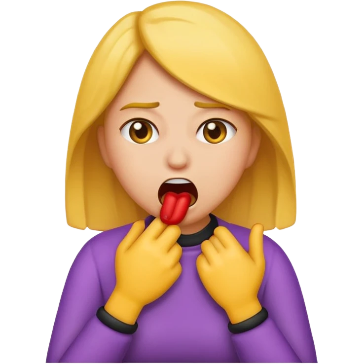 Women emoji choking herself  emoji