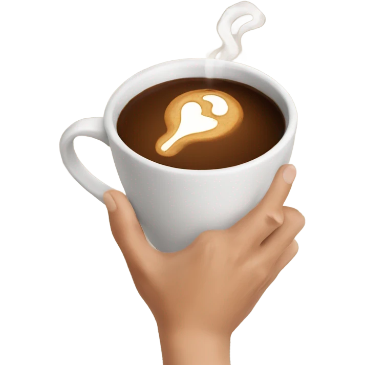 Coffee in the hand emoji
