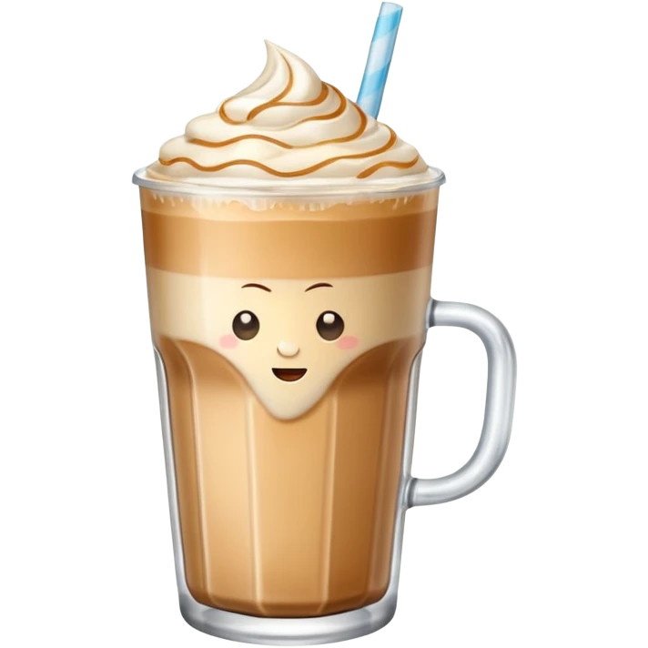 Iced latte (without foam) emoji