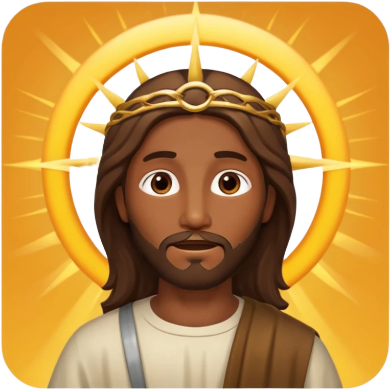 jesus in the middle of the sun emoji