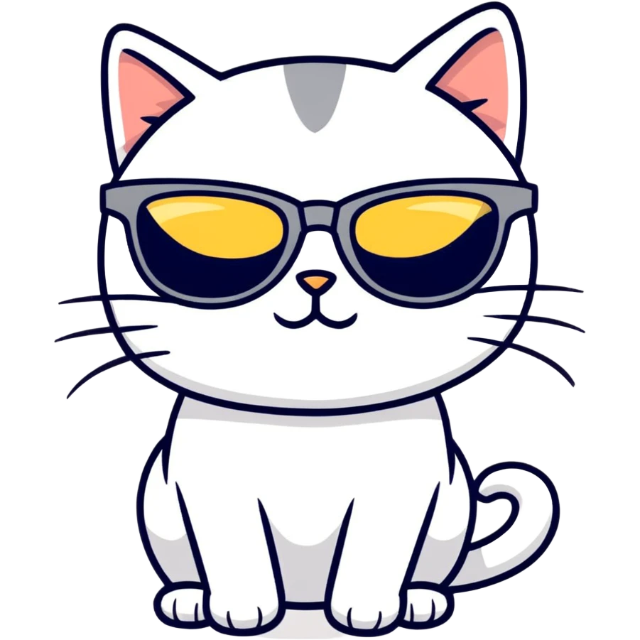Cat with sunglasses emoji