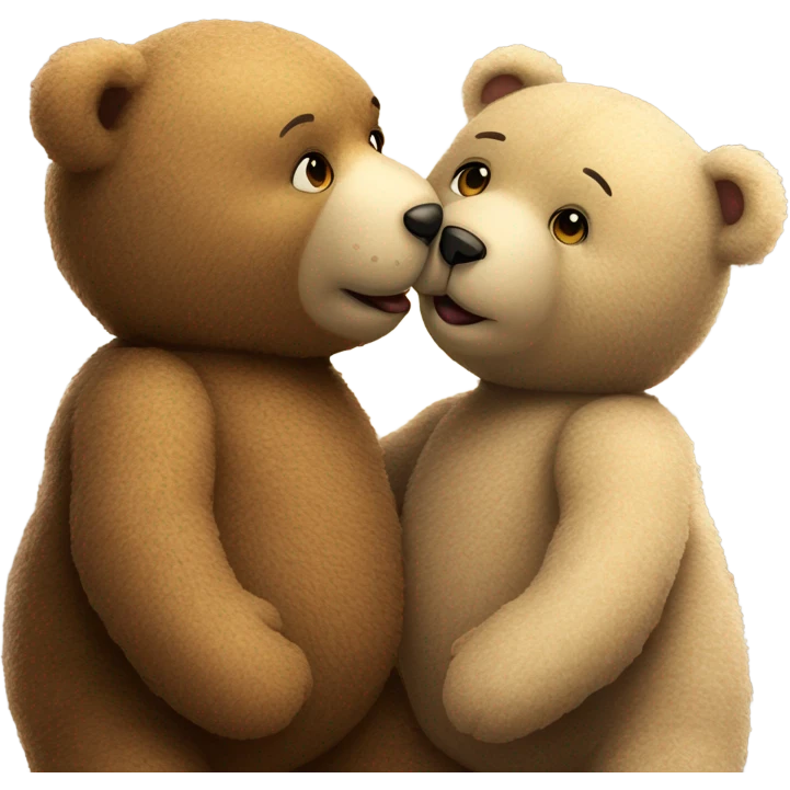 teddy bear kissing another teddy bear emoji
