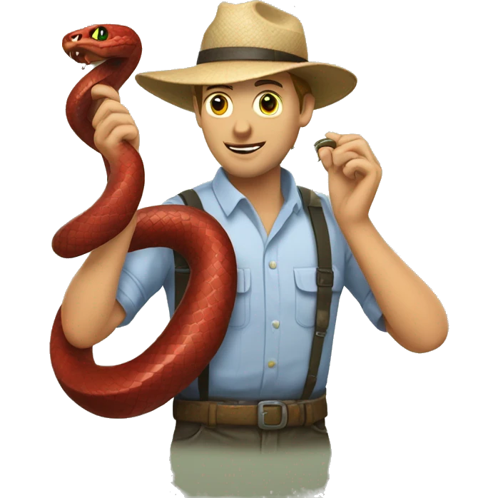 Snake bite a farmer  emoji
