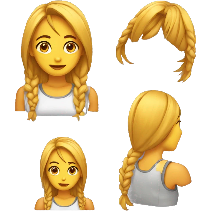 Chica con cara de sospecha emoji