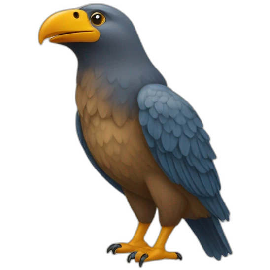 Un oiseau sur un ours emoji