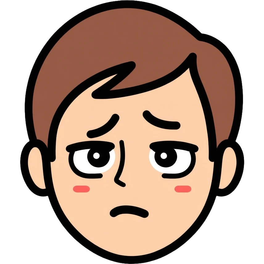 Tired exhausted face with droopy eyes emoji
