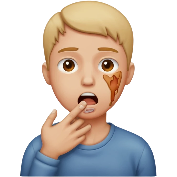 Someone chocking himself  emoji