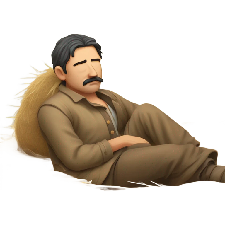 Peasant sleeping on hay bed  emoji