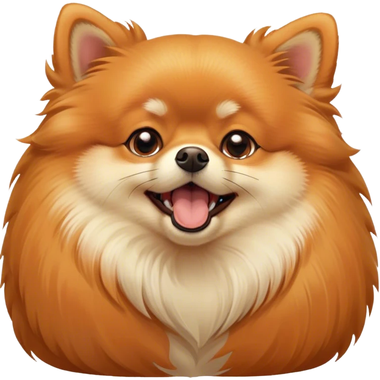 Cinematic Cute Yawning Orange Pomeranian Portrait Emoji, Head tilted slightly with a dramatic, wide-open yawn, showcasing a soft, fluffy orange Fur with a subtle shimmer, floppy ears slightly drooping, round brown eyes barely open in drowsy contentment, Simplified yet irresistibly adorable features, highly detailed, glowing with a soft, cozy glow, high shine, relaxed yet expressive, stylized with a touch of whimsy, bright and endearing, soft glowing outline, capturing the essence of a sleepy yet affectionate companion, so drowsy it feels like it could stretch right out of the screen and curl up for a nap! emoji